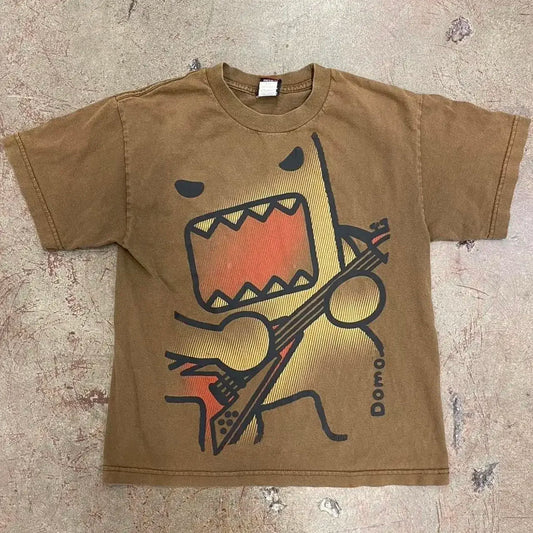 Kawaii Oversized T-Shirt Women Cotton Retro Print Loose Fit Funny Graphic Tee