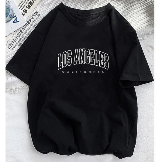 Women Brooklyn LA Letter Print T Shirt